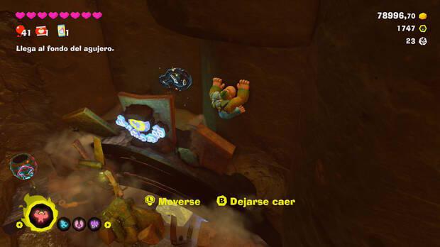 Donkey Kong Bananza - Ubicación del fósil Lirio de mar (variante) 22 en Estrato del vertedero