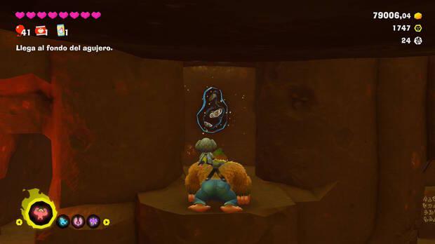 Donkey Kong Bananza - Ubicación del fósil Lirio de mar (variante) 23 en Estrato del vertedero