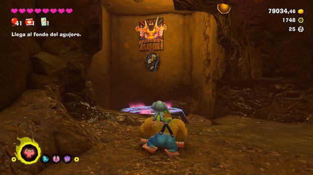 Donkey Kong Bananza - Ubicación del fósil Lirio de mar (variante) 25 en Estrato del vertedero