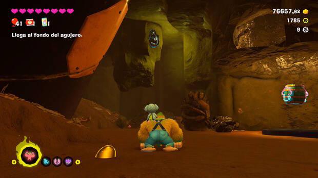 Donkey Kong Bananza - Ubicación del fósil Lirio de mar (variante) 10 en Estrato del vertedero