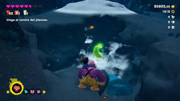 Donkey Kong Bananza - Ubicación del plátano 01 en Estrato del desierto