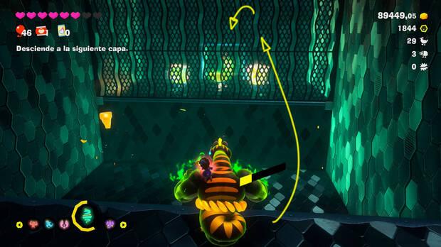 Donkey Kong Bananza - Ubicación del plátano 33 en Estrato del desierto