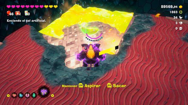 Donkey Kong Bananza - Ubicación del plátano 38 en Estrato del desierto