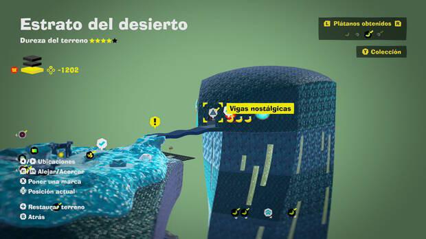 Donkey Kong Bananza - Localización en el mapa del plátano 42 en Estrato del desierto