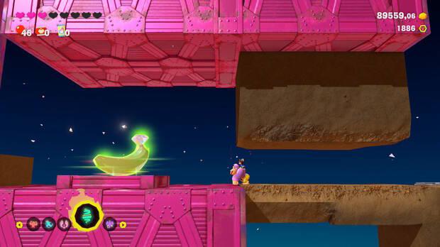 Donkey Kong Bananza - Ubicación del plátano 43 en Estrato del desierto
