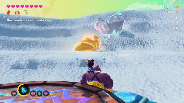 Donkey Kong Bananza - Ubicación del plátano 46 en Estrato del desierto
