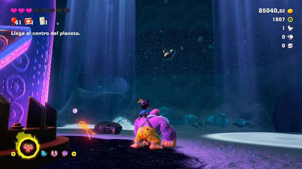 Donkey Kong Bananza - Ubicación del fósil Pájaro platanero 03 en Estrato del desierto