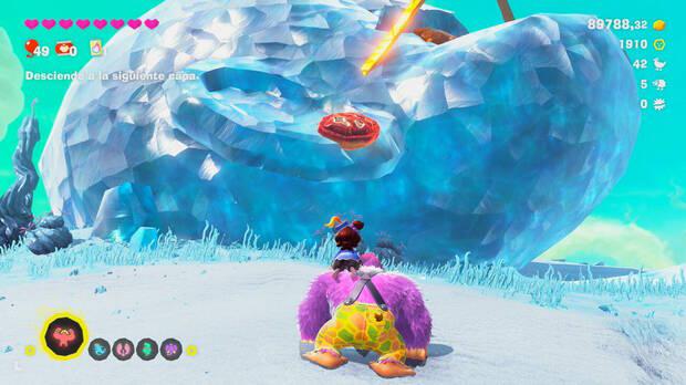 Donkey Kong Bananza - Ubicación del fósil armadillo 06 en Estrato del desierto