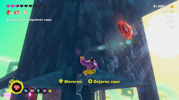 Donkey Kong Bananza - Ubicación del fósil armadillo 09 en Estrato del desierto