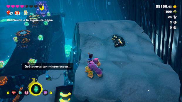 Donkey Kong Bananza - Ubicación del fósil Pájaro platanero 25 en Estrato del desierto