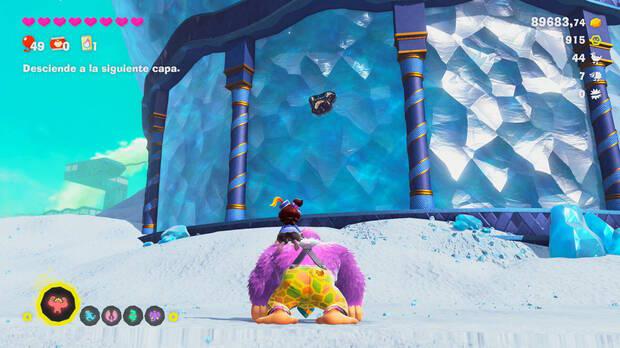 Donkey Kong Bananza - Ubicación del fósil Pájaro platanero 46 en Estrato del desierto
