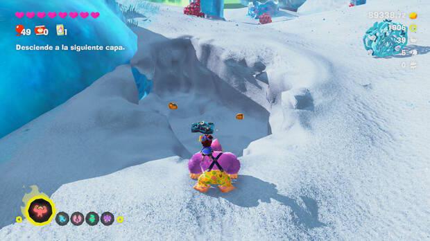 Donkey Kong Bananza - Ubicación del fósil Pájaro platanero 41 en Estrato del desierto