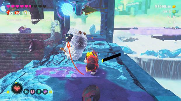 Donkey Kong Bananza - Ubicación del fósil Pájaro platanero 55 en Estrato del desierto