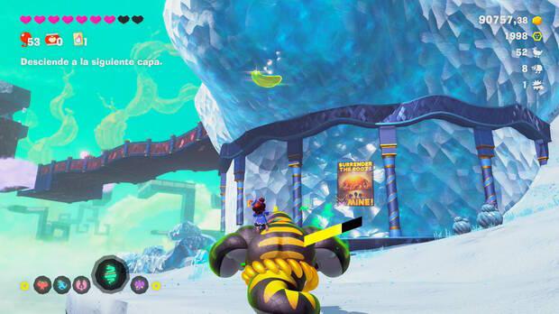 Donkey Kong Bananza - Ubicación del plátano 65 en Estrato del desierto