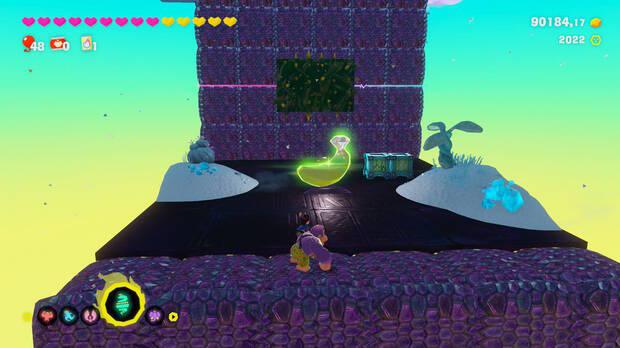 Donkey Kong Bananza - Ubicación del plátano 74 en Estrato del desierto