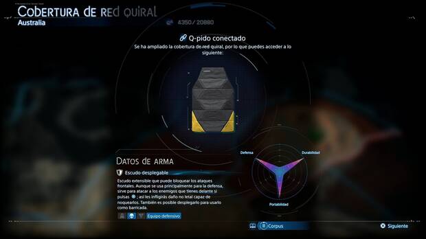 Death Stranding 2 - Equipación y herramientas, Escudo desplegable