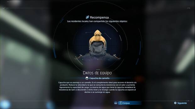 Death Stranding 2 - Equipación y herramientas, Capucha de camello