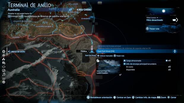 Death Stranding 2 - Instalaciones, ubicación de East Fort Knot