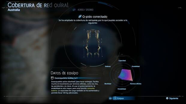 Death Stranding 2 - Equipación y herramientas, Exoesqueleto bokka nv.1
