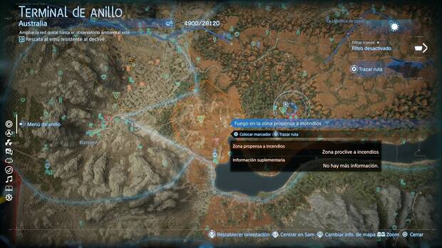 Death Stranding 2 - Episodio 8: Inundación, ruta para recoger al emú pasando por la zona de incendios