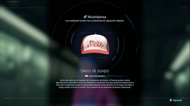 Death Stranding 2 - Equipación y herramientas, Gorra de pizzero