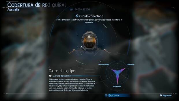 Death Stranding 2 - Equipación y herramientas, Máscara de oxígeno