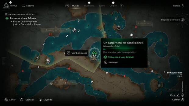 Assassin's Creed Black Flag Resynced - Misiones de oficial, ubicaci�n de la misi�n Un carpintero en condiciones
