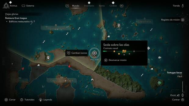 Assassin's Creed Black Flag Resynced - Contratos navales, ubicaci�n de la misi�n naval ubicaci�n de la misi�n Seda sobre las olas en la zona norte de Placer de los Roques