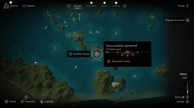 Assassin's Creed Black Flag Resynced - Contratos navales, ubicaci�n de la misi�n Una cuesti�n personal en la Isla de Crooked