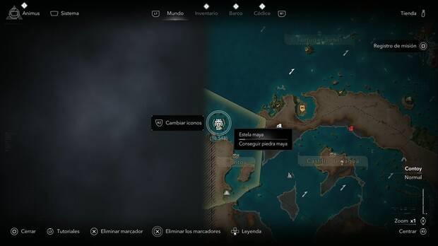Assassin's Creed Black Flag Resynced - Estelas mayas en Contoy, ubicaci�n de la estela maya de la Isla de los Sacrificios
