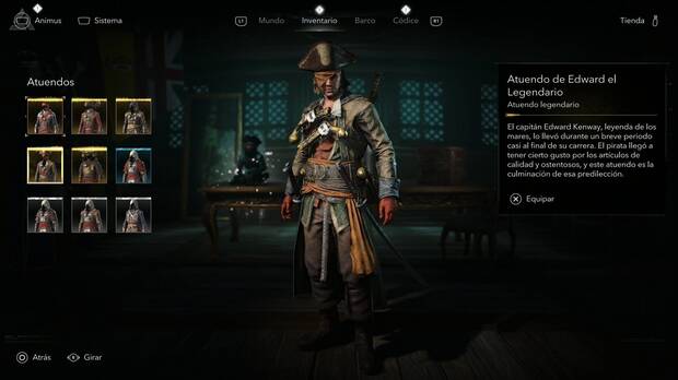 Assassin's Creed Black Flag Resynced - Atuendos, Atuendo de Edward el Legendario