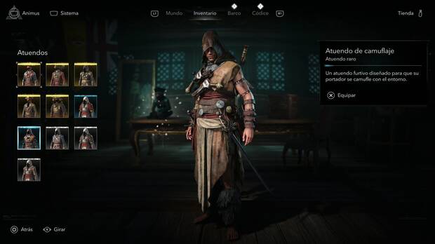 Assassin's Creed Black Flag Resynced - Atuendos, atuendo de camuflaje