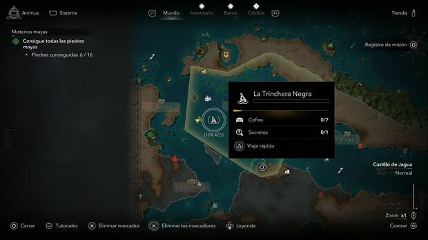Assassin's Creed Black Flag Resynced - Pecios hundidos, ubicaci�n de La Trinchera Negra al suroeste de Castillo de Jagua
