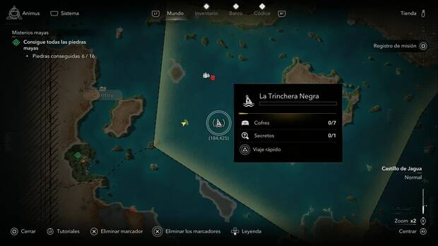 Assassin's Creed Black Flag Resynced - Pecios hundidos, ubicaci�n de La Trinchera Negra al suroeste de Castillo de Jagua