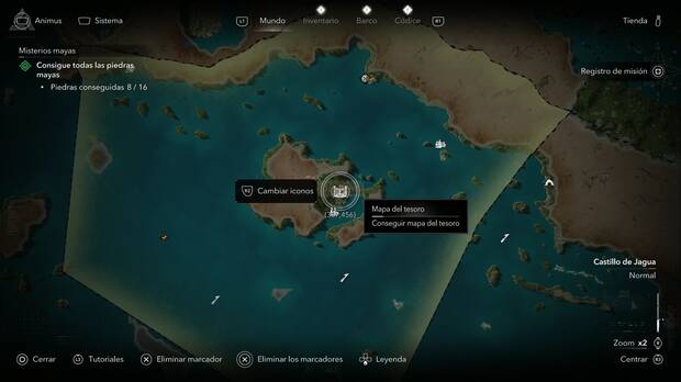 Assassin's Creed Black Flag Resynced - Mapas del tesoro, ubicaci�n del mapa del tesoro del Estrecho de las Caim�n