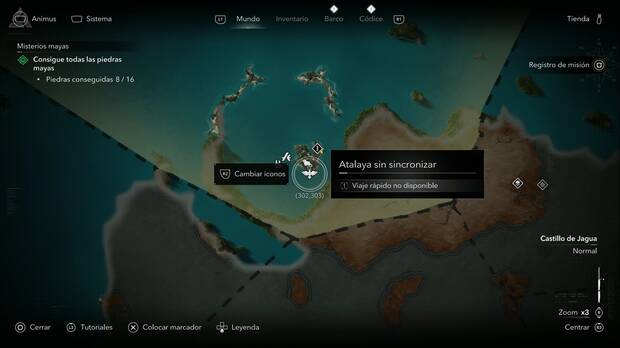 Assassin's Creed Black Flag Resynced - Atalas en Castillo de Jagua, ubicaci�n de la atalaya del Estrecho de las Caim�n