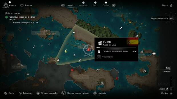 Assassin's Creed Black Flag Resynced - Fuertes, ubicaci�n del Fuerte de Cabo de Cruz en Cruz