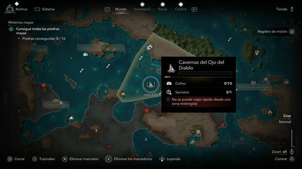 Assassin's Creed Black Flag Resynced - Pecios hundidos, Cavernas del Ojo del Diablo, ubicaci�n del naufragio