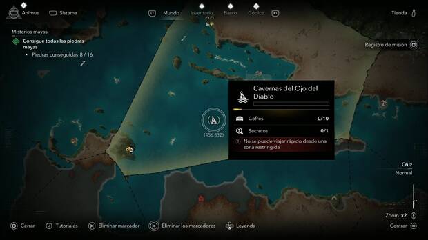 Assassin's Creed Black Flag Resynced - Pecios hundidos, Cavernas del Ojo del Diablo, ubicaci�n del naufragio