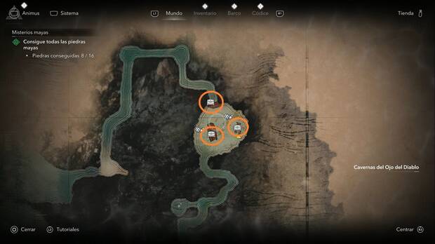 Assassin's Creed Black Flag Resynced - Pecios hundidos, Cavernas del Ojo del Diablo, cofres en la segunda zona