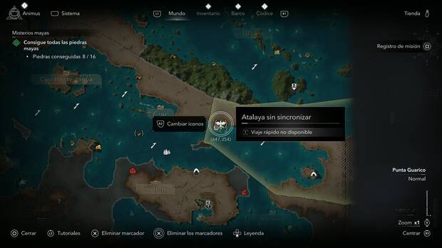 Assassin's Creed Black Flag Resynced - Atalayas de Punta Guarico, ubicaci�n de la atalaya de la Bah�a de Cumberland
