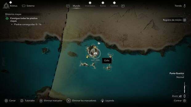 Assassin's Creed Black Flag Resynced - Cofres en Punta Guarico, ubicaci�n de uno de los cofres de la Bah�a Cumberland