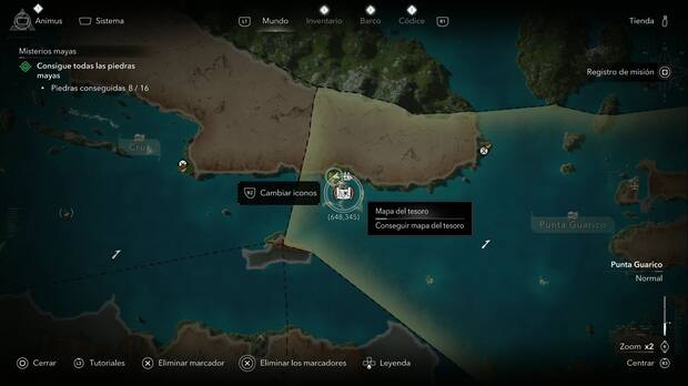 Assassin's Creed Black Flag Resynced - Mapas del tesoro, ubicaci�n del Mapa del tesoro de la Isla Pinos