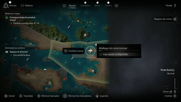 Assassin's Creed Black Flag Resynced - Atalayas de Punta Guarico, ubicaci�n de la atalaya de Tortuga