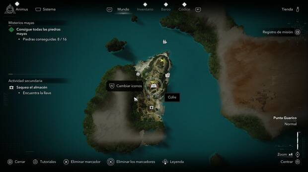 Assassin's Creed Black Flag Resynced - Cofres de Punta Guarico, ubicaci�n de uno de los cofres de Tortuga
