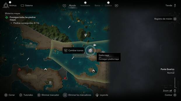 Assassin's Creed Black Flag Resynced - Estelas mayas en Punta Guarico, ubicaci�n de la estela de la zona noroeste de Tortuga