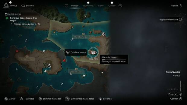 Assassin's Creed Black Flag Resynced - Mapas del tesoro, ubicaci�n del mapa del tesoro de Tulum