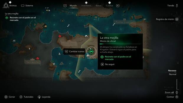 Assassin's Creed Black Flag Resynced - Misiones de oficial, ubicaci�n de Kingston en la zona oeste de Navassa
