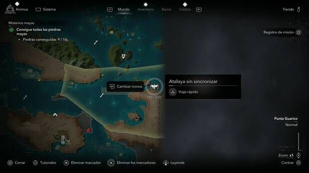 Assassin's Creed Black Flag Resynced - Atalayas de Punta Guarico, ubicaci�n de la atalaya de Caracol
