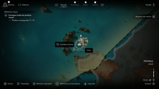 Assassin's Creed Black Flag Resynced - Tesoros en Chinchorro, ubicaci�n de uno de los cofres de Santanilla